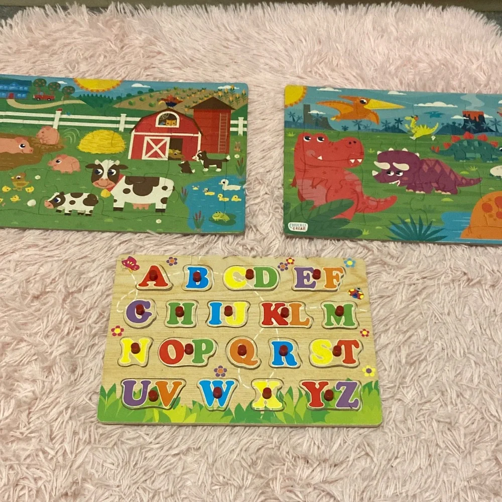 3 puzzles for young children